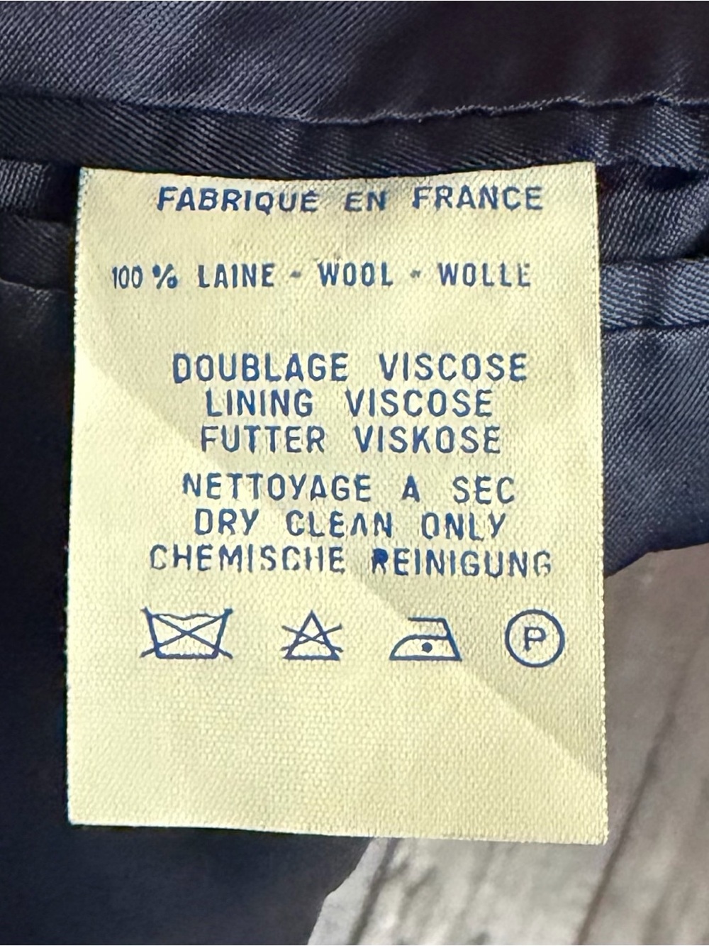 Vintage French Made 100% Wool Suit Black Mens 42R 32x23 2 Piece - Picture 4 of 16